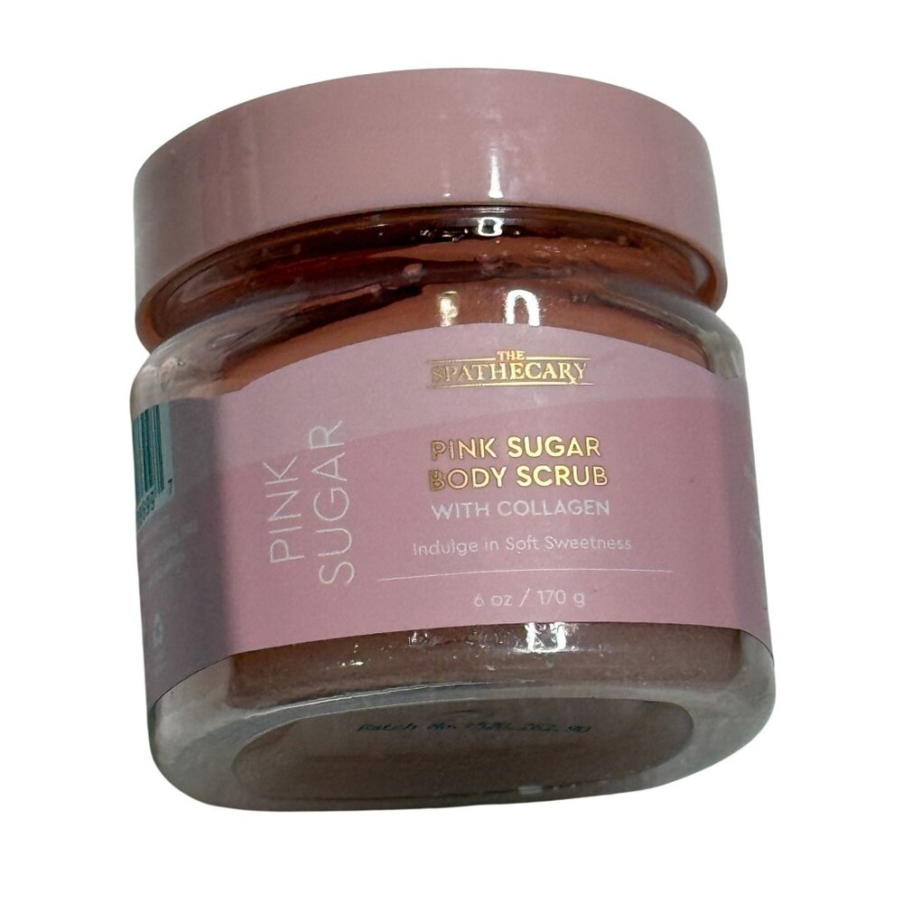 The Spathecary Pink Sugar Body Scrub with Collagen 6oz